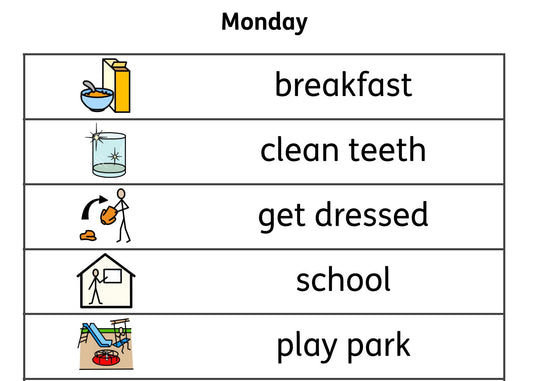What is a visual timetable, and how does it help autistic children?
